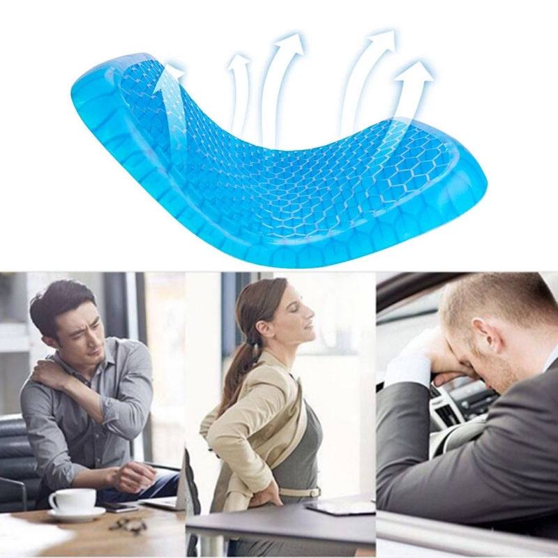Seat Cushion Breathable Butt Pad Ice Pad Gel Honeycomb Ddesign Nonslip Wearresistant Soft Home Office Cushion Car Seat Universal