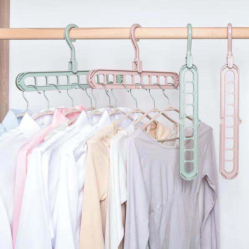 Multifunctional Hanger 360-degree Rotatable 9-hole Magic Creative Wardrobe Storage Hanger Portable Storage