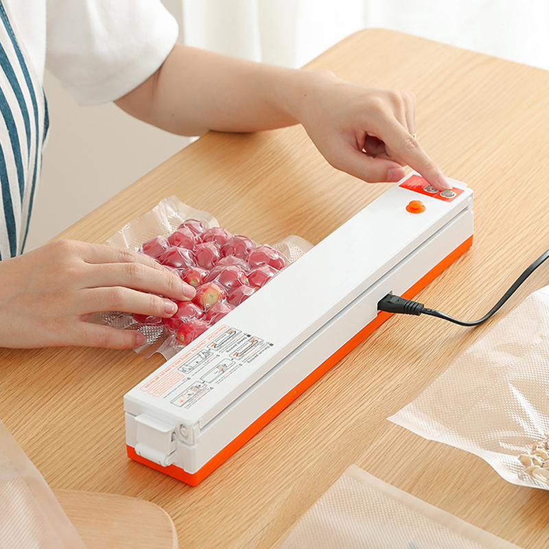 Vacuum Sealer Packaging Machine 220V Household Food Vacuum Sealer Film Sealer Vacuum Packer Including 10Pcs Bags