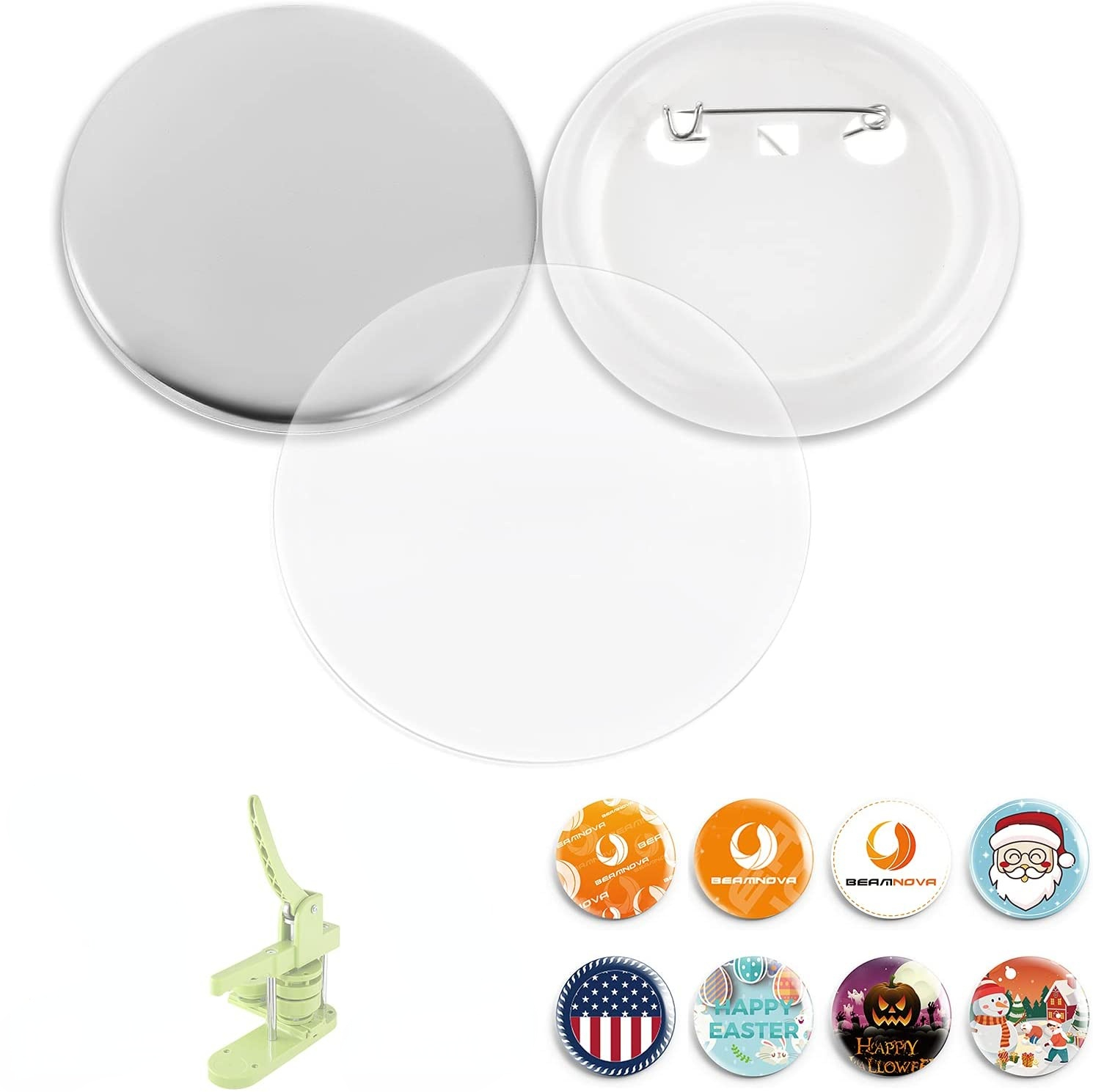 100pcs Blank Pin Button Tinplate  Badge Material Parts Round DIY Making Component Badge Making Materials Part