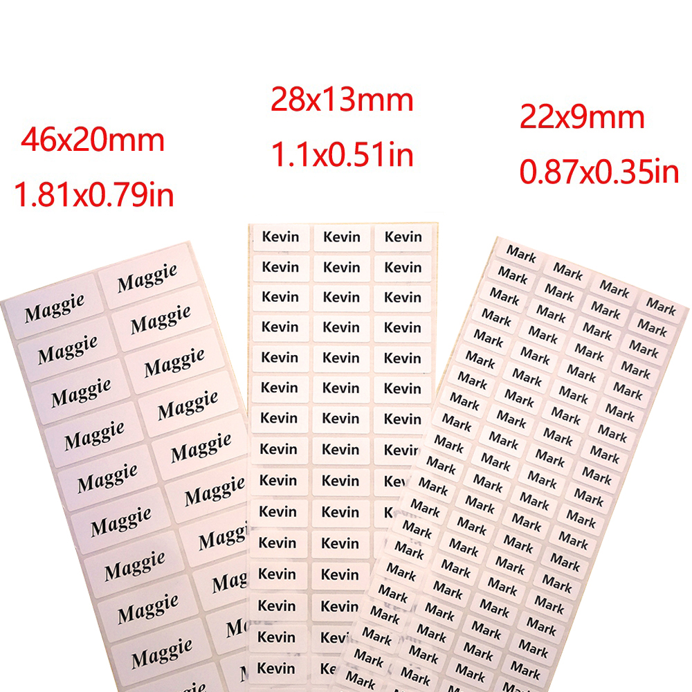 3Size Custom Name Stickers White Waterproof Personal Office Supplies Tags Labels Children Scrapbook School Stationery Sticker Se