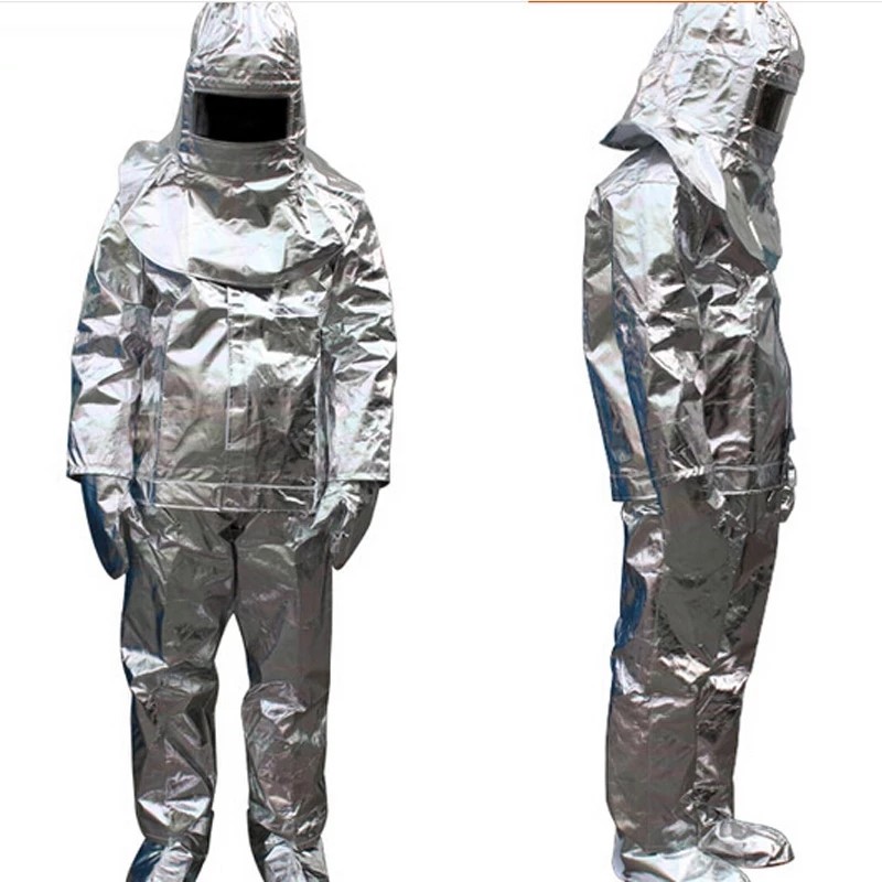High  500 Degree Thermal Radiation Heat Resistant Aluminized Suit Fireproof Clothes firefighter uniform