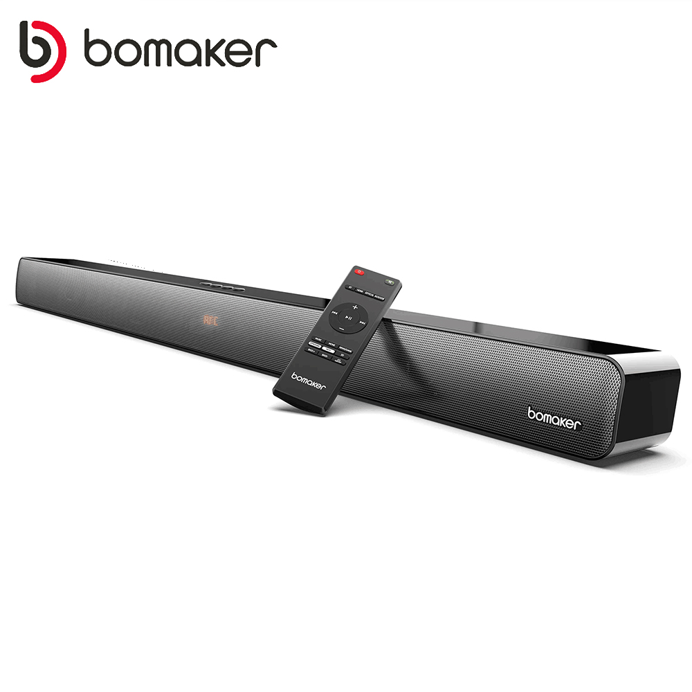 BOMAKER 100W TV Sound Bar Wired&Wireless Bluetooth Home 9 EQs/Deep Bass/CEC Remote/3D Surround SoundBar PC Theater TV Speaker