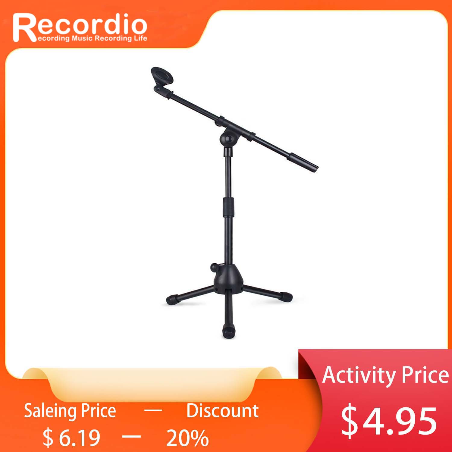 GAZ-115 Professional tripod adjustable floor microphone stand for Radio Broadcasting Studio
