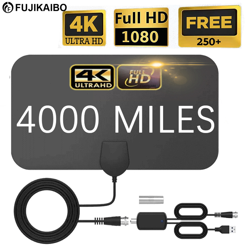 8K 4K TV Antenna For Global Digital TV 1080P DVB-T2  Booster HD For RV outdoor Car antenna Indoor Smart TV EU Plug