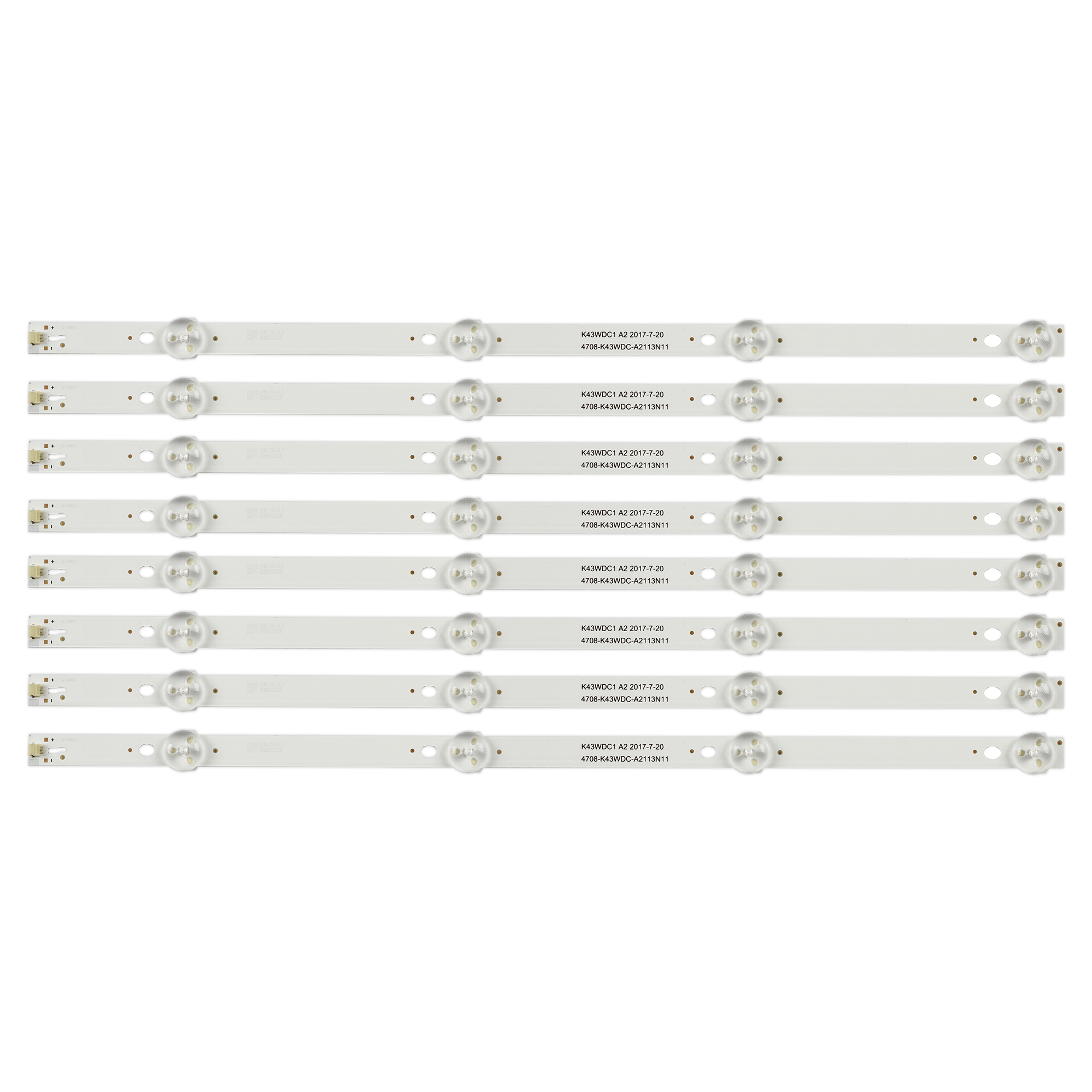 100kits LED Backlight strip 4leds K430WDC1 A3 4708-K43WDC-A3113N01 for Philips 43'' 43put6002s 43pff5012 43PFF5012/T3 DS-D5043UQ