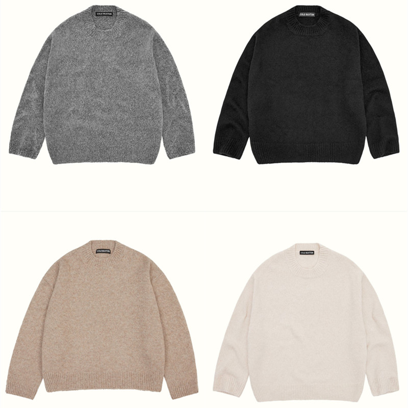 Cole Buxton Sweater Men Women 1:1 Best  Solid Color Knit CB Cole Buxton Sweatshirts Slightly Oversized