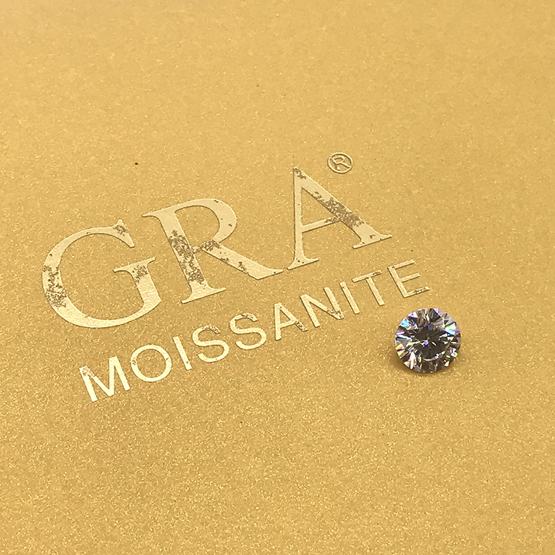 Loose Moissanite 1.0ct Carat 6.5mm IJ Color Round Brilliant Excellent Cut jewelry bracelet  diamond ring material