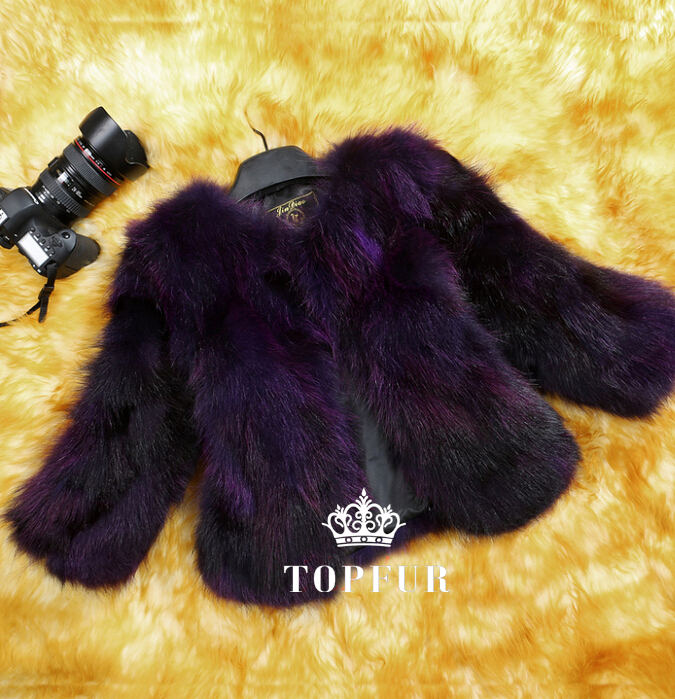 Natural Real Fox Fur Coat For Women Genuine Multi Colors Fox Fur Waistcoat Free Shipping Dropshipping Ladies Jacket DFP523