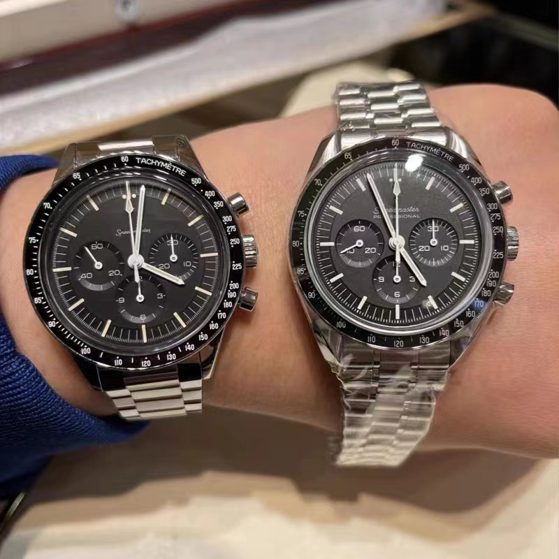 Men Watch Speedmaster Series  Top  Multifunctional Quartz Chronograph 42mm Dial Diameter Stainless Steel Watch