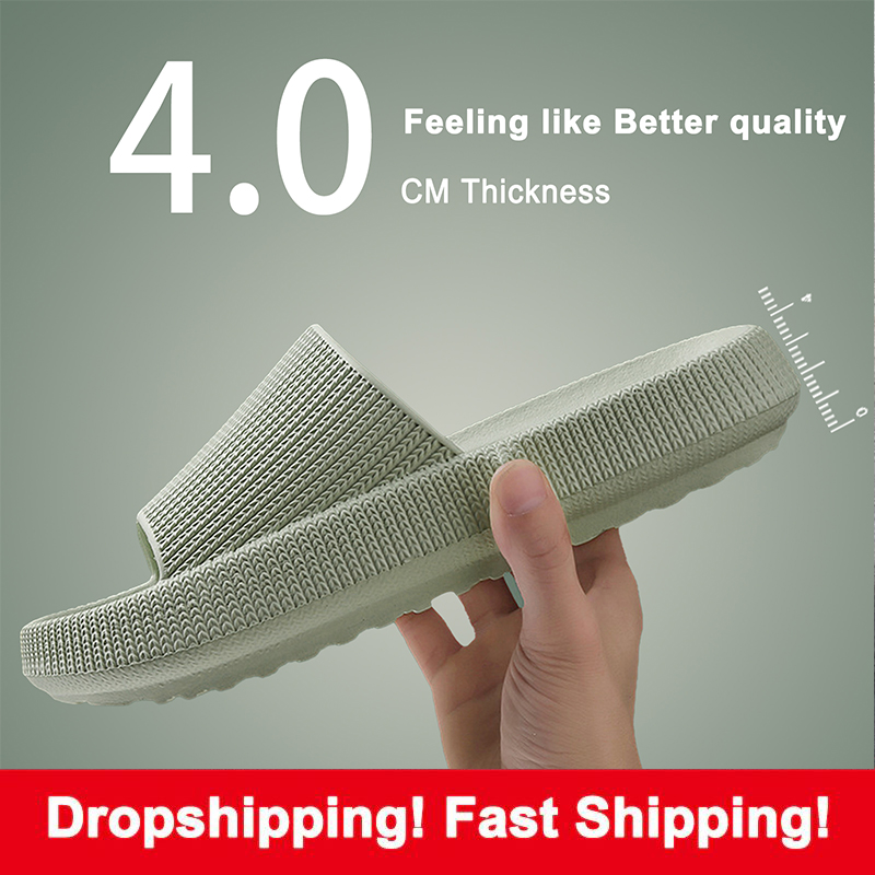 Home Slippers Anti-Slip Flip Flops Woman's Sandals Women  Soft Sole EVA Indoor Slides Thick Platform Cloud Simple Slipper