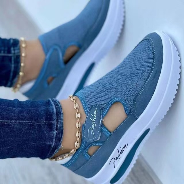 Women Shoes Summer Platform Shoes Hook & Loop Breathable Sport Canvas Ladies Shoes  Casual Female Sneakers WJ165