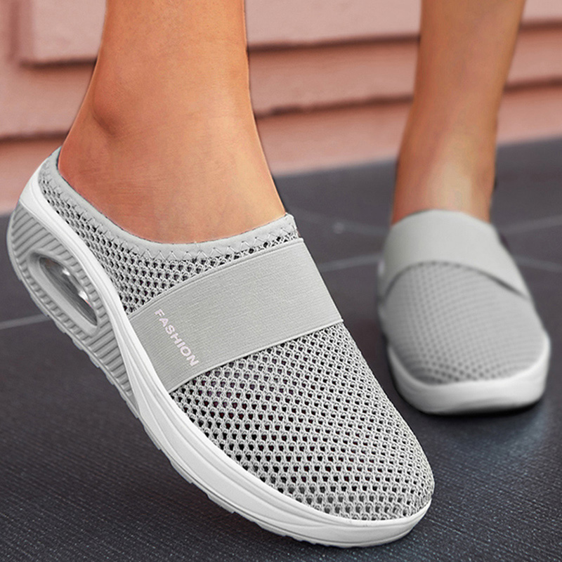  Summer Sandals Platform Slippers Outdoor Casual Flip Flops Wedge Slippers Women Flats Mesh Shoes Female Slides