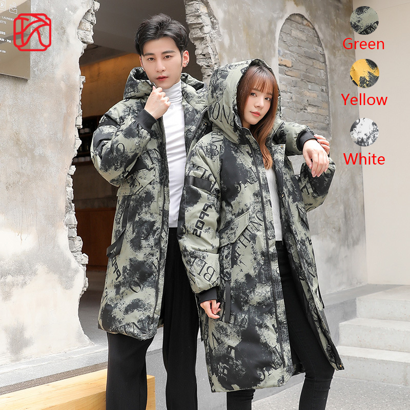 -30 degrees Winter Men Down Jackets  Tooling Mid-length Men's Hooded Down Coats Parkas Male Jackets  Clothing