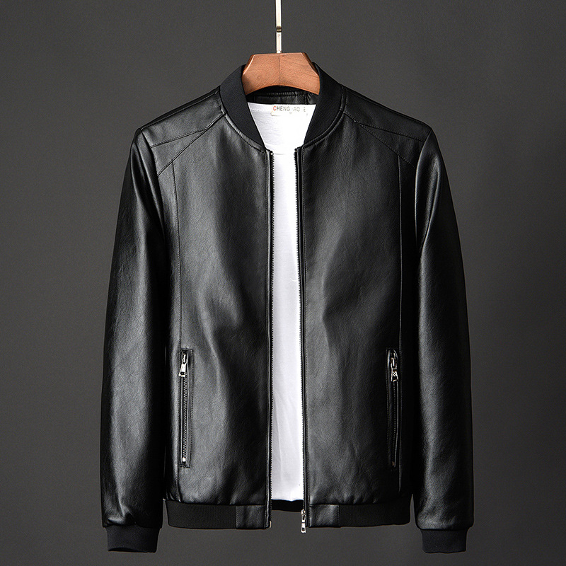 leather jacket pilot motorcycle jacket men's motorcycle PU baseball jacket  casual