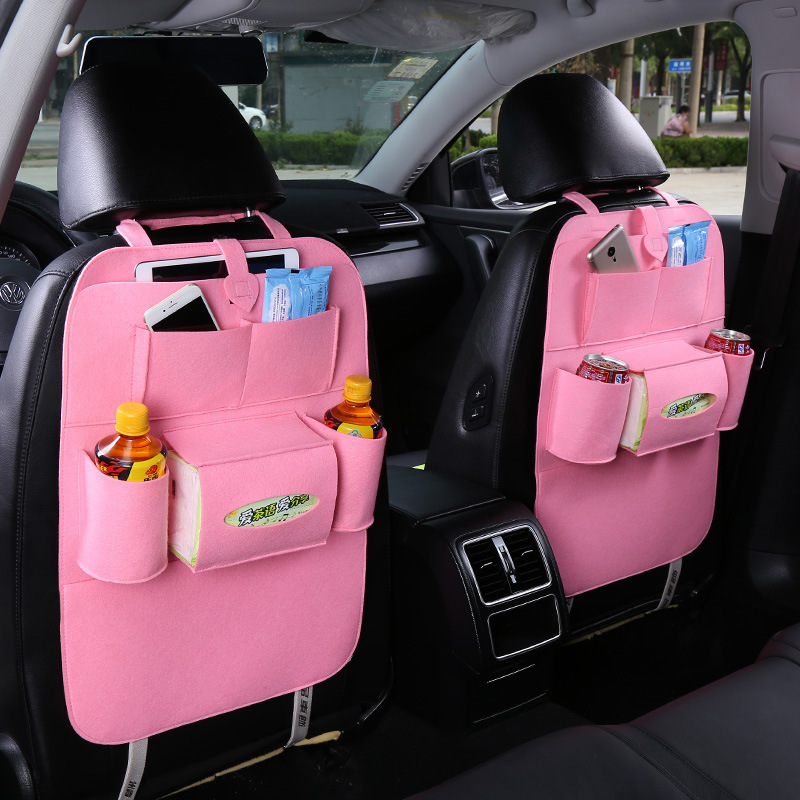 LazyChild Baby Carriage Bag Felt Hanging Bag  Car Seat Storage Box Car Seat Accessories Stroller Travel Storage Bag