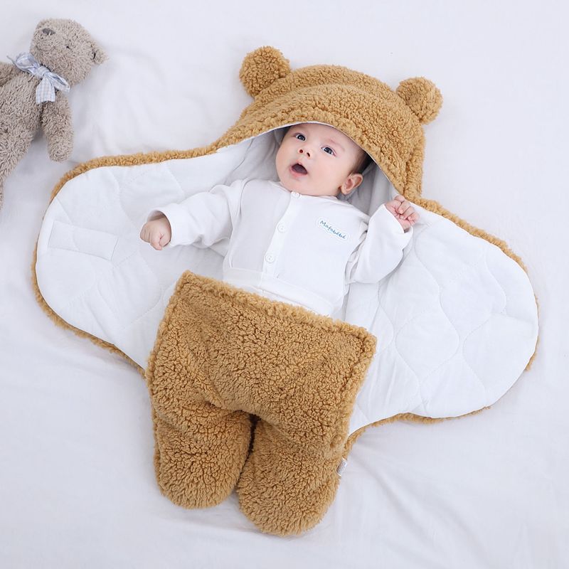  Baby Wrap Blankets For Newborn Sleepsack Soft Newborn Baby Sleeping Bag Envelope Thicken Cocoon For Baby 0-9 Months