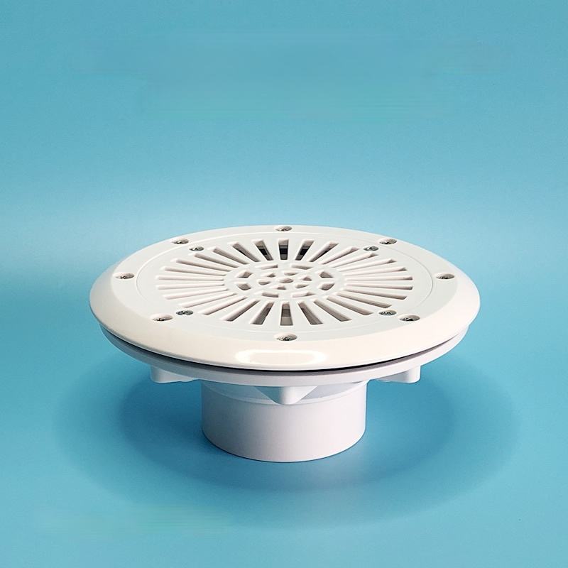 White swimming pool main drain floor drain bottom drain outlet 110 pipe socket