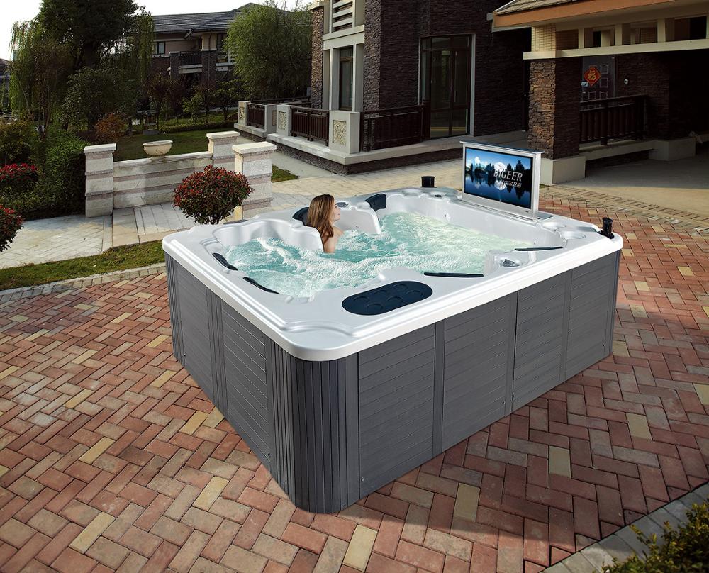 Combo Massage Air & Whirlpool Massage Type Swim Spa Tub with TV and Speakers BG-8866