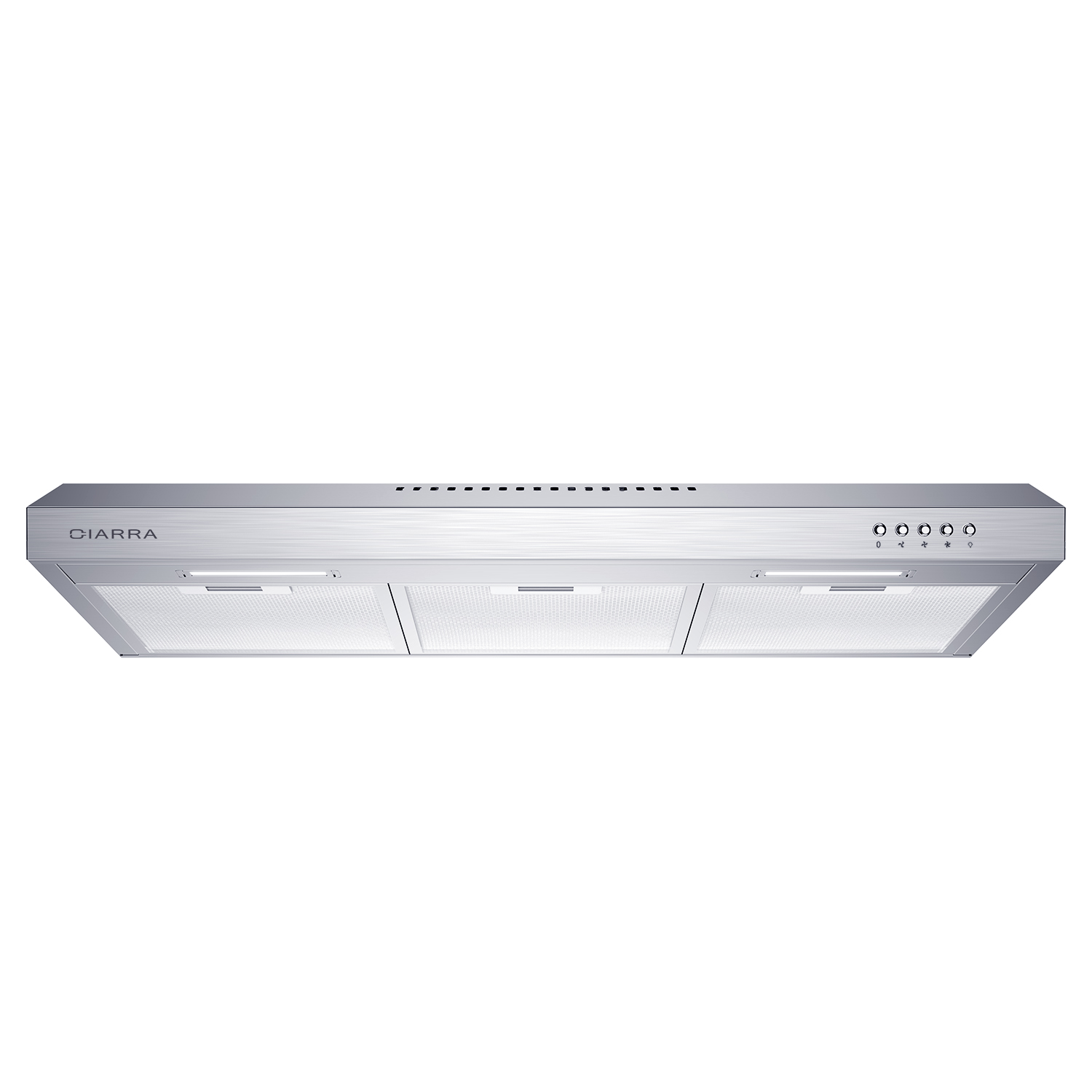 CIARRA CAS75918A 30 inch Range Hood Stove Vent for Kitchen， Under Cabinet with 3 Speed Exhaust Fan， Stainless Steel 200CFM