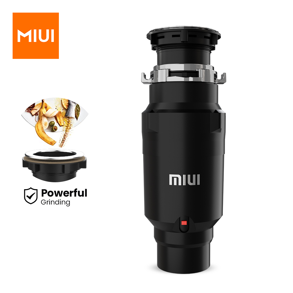 MIUI Continuous Feed Garbage Disposal with Sound Reduction，1/2 HP Food Waste Disposer with Stainless Steel Grinding System