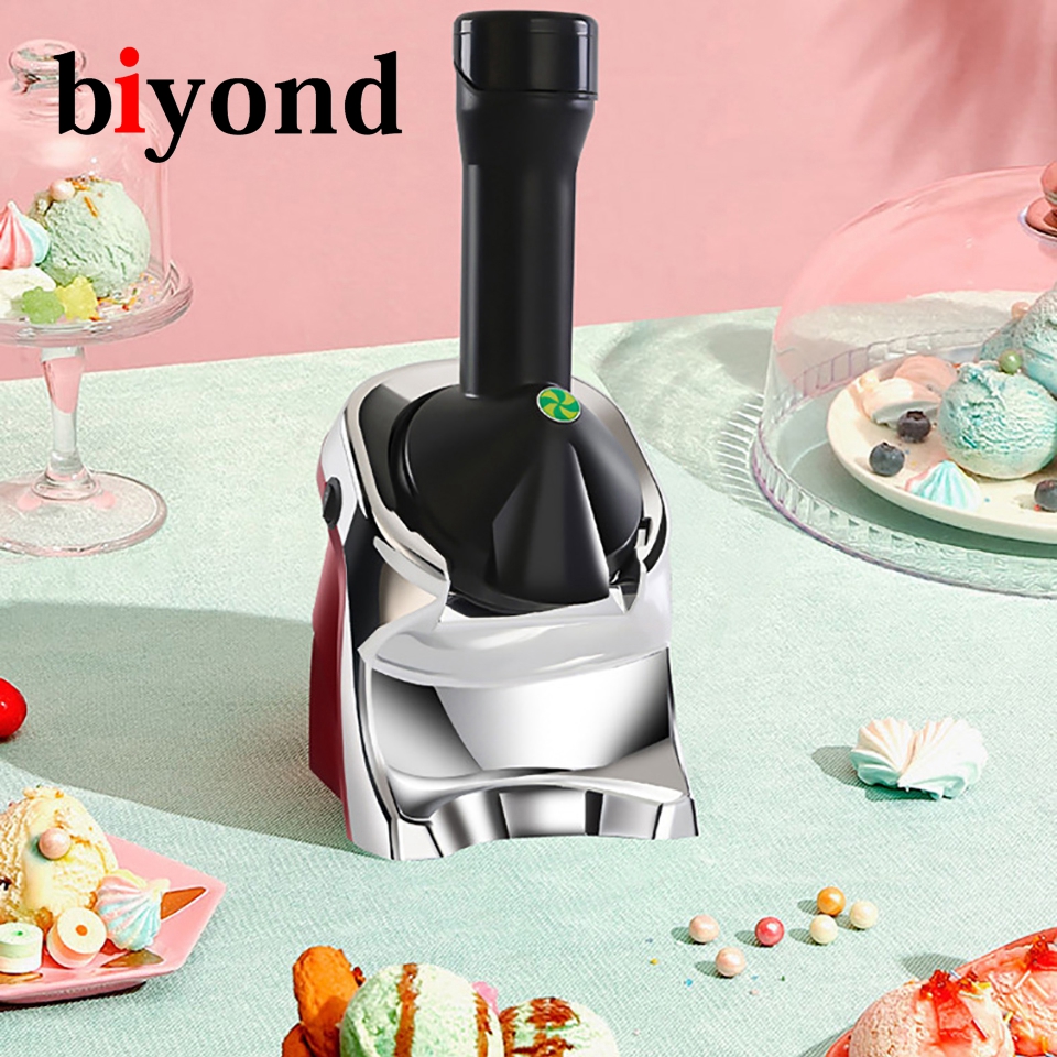 biyond Ice Cream Maker Household Automatic Fruit Ice Cream Machine For Children Milkshake Maker Frozen Dessert Maker