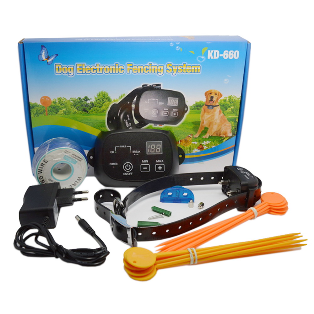 KD 660 Electronic Dog Fence System with Rechargeable Receiver in-Ground Stealth Fence System Dog Training Collar