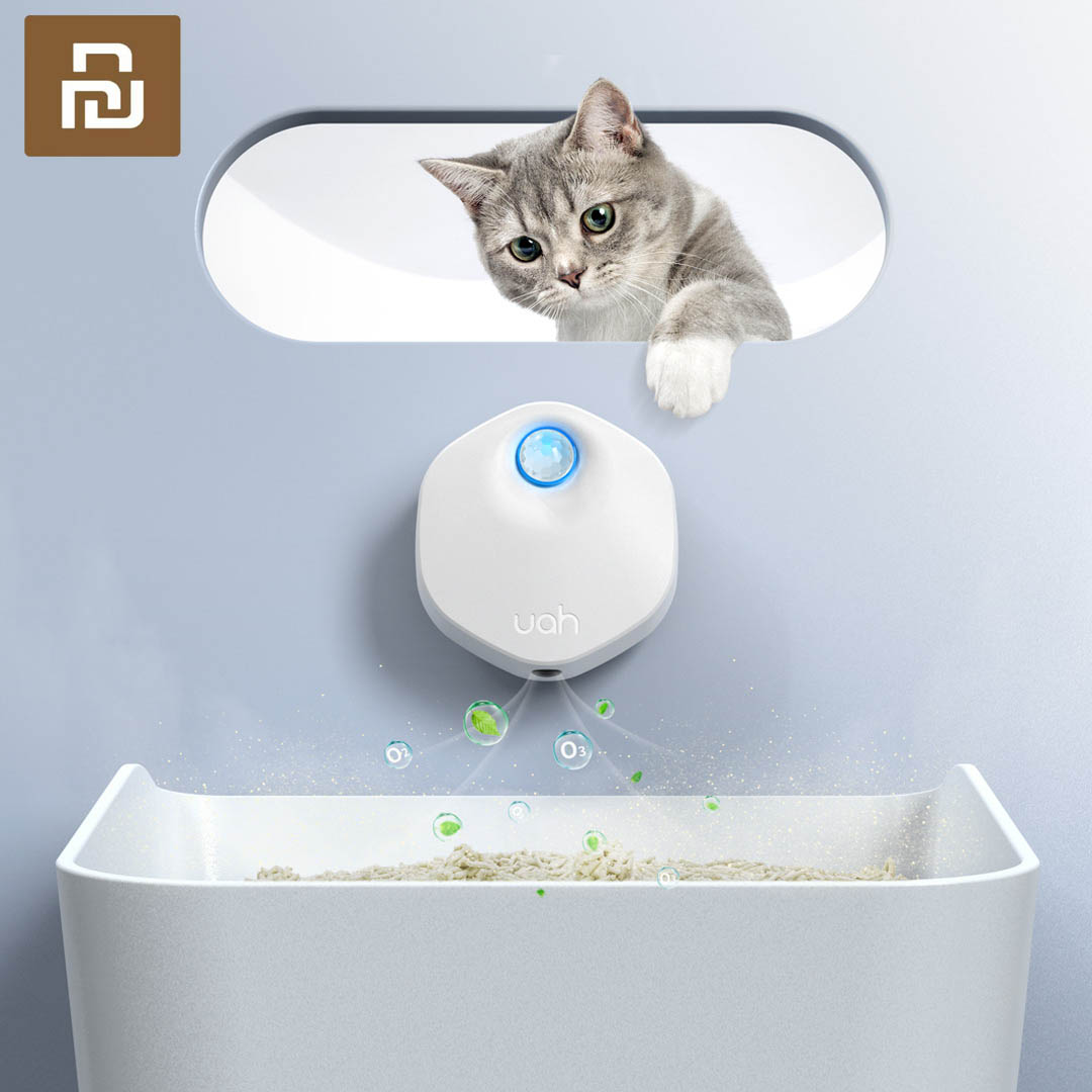 Xiaomi Youpin Uah Cat Litter Box Smart Deodorizer Decomposes Odor And Powerfully Sterilizes Adsorb Dust Cat Pet Supplies