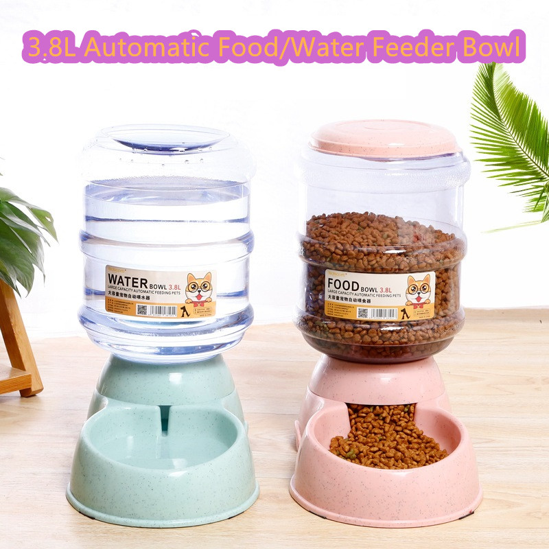 3.8L Automatic Non-Slip Dog Cat Bowl Pet Feeding Products Waterer Dog Food Feeder Bowl Water Dispenser For Cat Dog Accessories