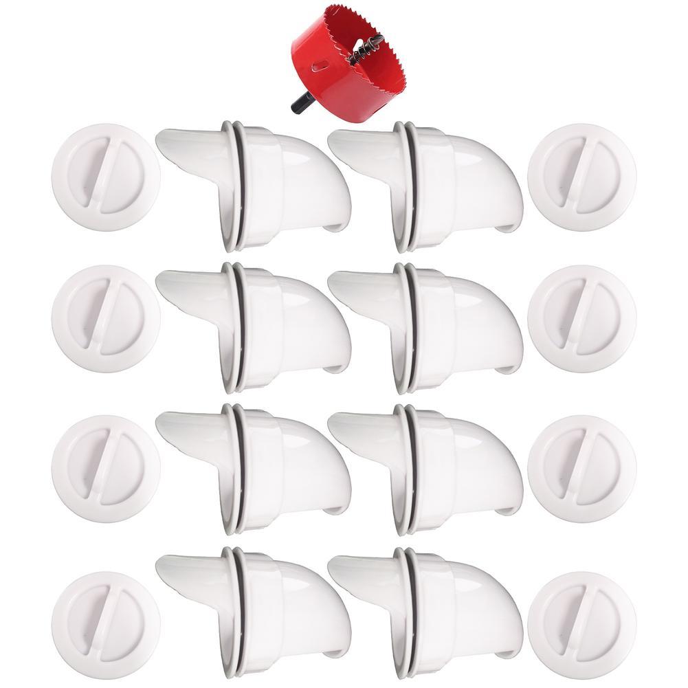 6/8pcs Poultry Pro Feeder DIY Rain Proof Poultry Feeder Port Gravity Feed Kit For Buckets Troughs Dropshipping