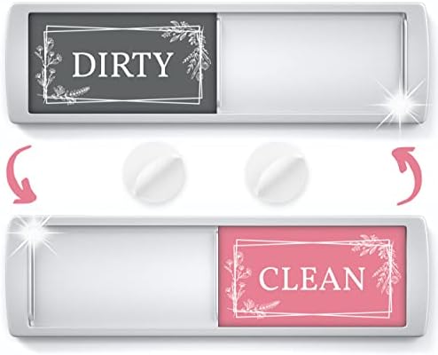 ASSURED SIGNS Stylish Clean Dirty Magnet Sign - 2 by 7 Inch - Ideal Clean Dirty Magnet for Dishwasher - Kitchen Organizer and Gadget - Nice Office, Home Farmhouse Decor - Dirty Clean Dishwasher Magnet