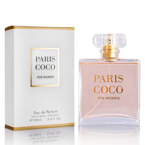 Paris Coco for Women Eau De Parfum 3.4 Oz Pure Femininity in a Bottle Delicate Floral Scents of Jasmine and May Rose A Fragrance That Will Get You Noticed Cruelty Free Perfume Precious Gift for Women