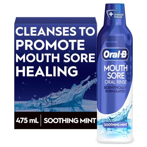 Oral-B Mouth Sore Mouthwash Special Care Oral Rinse, Hydrogen Peroxide Mouthwash, 16 fl oz, Mouthwash Alcohol Free