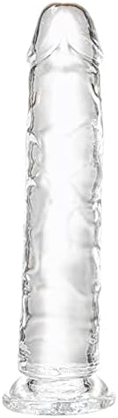 Realistic Dildo 7.1 inch, Clear Dildo with Strong Suction Cup for Hands-Free Play, Soft Material Adult Sex Toys for Beginner and Couple