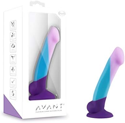 Blush Novelties Avant D16 Silicone 7.25 Inch Artisan Dildo, Suction Cup Harness Compatible, Sex Toy for Adults, Multicolor