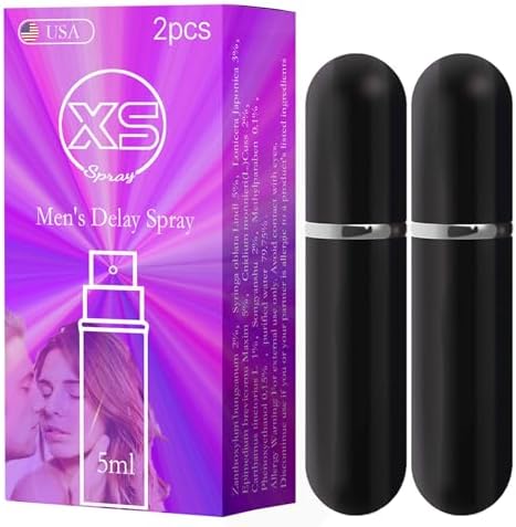 XS Spray - Enhancers - Desensitizing Delay Spray for Men clinically Proven to Help You Last Longer in Bed - Delay Without Losing Pleasure - Delay Sprayer, 5ml (2PC)
