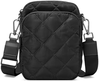 WESTBRONCO Small Quilted Crossbody Bags for Women Cell Phone Wallet Purse with Card Slots Soft and Waterproof Shoulder Purses