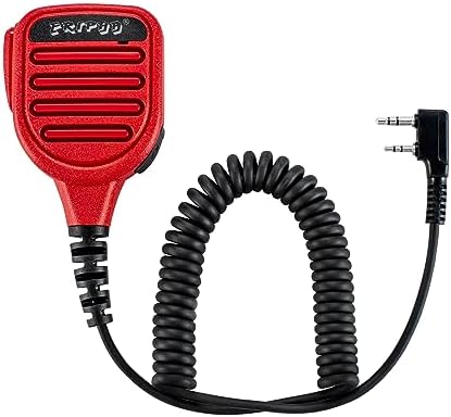 Speaker Microphone Shoulder Waterproof IP56 Compatible with Kenwood Two Way Radio with 3.5mm Jack (1 pcs)