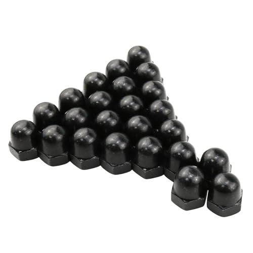 Acorn caps m6 nut Cap 24PCS Hex Cap Nut Inner Threaded Protection Cover Black Cap Nuts Used for Mechanical Equipment, Communication Equipment, Furniture Decoration