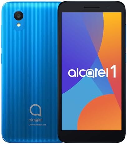 Alcatel 1 (32GB) 5.0" Full View Display - Removable Battery - Dual SIM GSM Unlocked US & Global 4G LTE International Version - Al Aqua