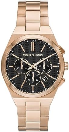 Michael Kors Lennox Chronograph Beige Gold-Tone Stainless Steel Men's Watch (Model: MK9119)