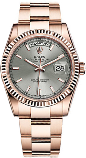 Rolex Day-Date 36 Automatic Rose Gold Watch 118235